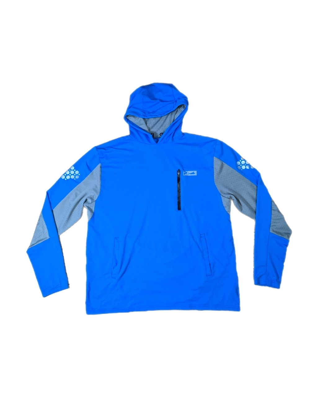 Pelagic Aeroflex Pro Hoodie Sweatshirt Men's XL Blue High Performance Offshore